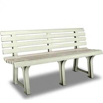 vidaXL Banco Jardín Blanco Asiento Silla Mueble Banqueta Banquillo Banca Patio