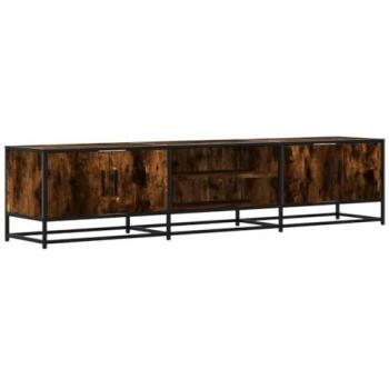 Mueble para TV de madera de ingeniería en roble ahumado 180x35x41 cm, soporte de TV, aparador de TV, mueble de televisor, banco de TV