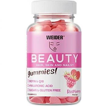 Weider Gummy Up Beauty - Suplemento de gominolas para el cuidado de cabello y uñas (40 unidades)