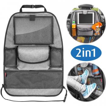 Organizador de Asiento de Auto TravelKid Entertain con Compartimento para Tableta y Múltiples Bolsillos