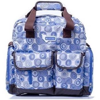 GenialES Multifuncional Mochila Maternal de Pañal Biberón para Carrito Bolso de Mano es Mummy Baby Handbag Backpack Gran Capacidad Azul