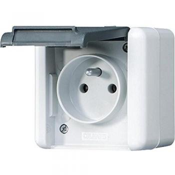 JUNG IP44 Type E Socket Outlet with Earthing Pin - Model 821 FKIW