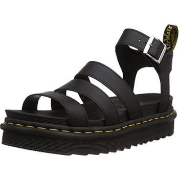 Dr Martens Blaire Hydro Leather Womens Sandals - Black - UK5 EU38 US7 - female