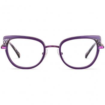 Etnia Barcelona Trapani PU Gafas Armazones Recetadas para Mujer Purple 50 Lentes