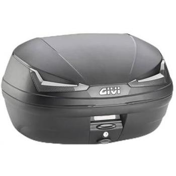 Baúl Monolock Givi E455NT Simply IV 45 Litros Negro Transparente con Reflectores Fumés