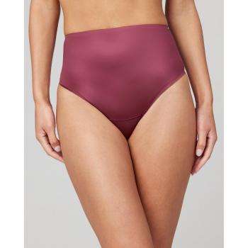 Spanx - Tanga moldeador de talle alto en satén