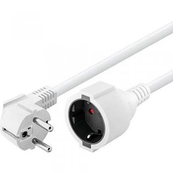 Cable alargador de alimentación Schuko 10m Blanco