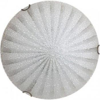 Plafón CRUX empotrado de cristal estampado de 40 cm, vidrio y metal