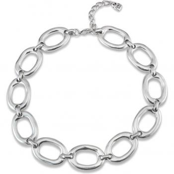 UNO de 50 - Large Oval Link Silver Necklace