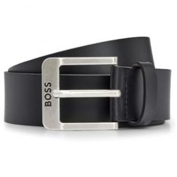 BOSS Jemio Men's Leather Belt Black Size 100 CM