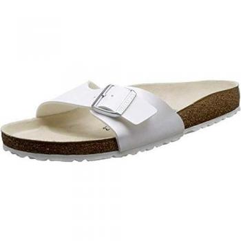 Birkenstock Madrid Pantuflas Unisex de Piel Blanca Talla 39