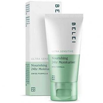 Marca Amazon - Belei Crema hidratante nutritiva 24 horas para pieles ultrasensibles, 50 ml