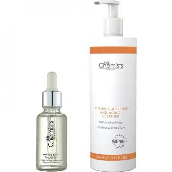 Radiant Glow Vitamin C & Peptide Cleanser and Wrinkle Killer Facial Oil Kit