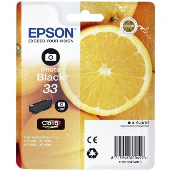 Epson Claria 33 - Cartucho de Tinta Fotográfica Negra Original C13T33414022
