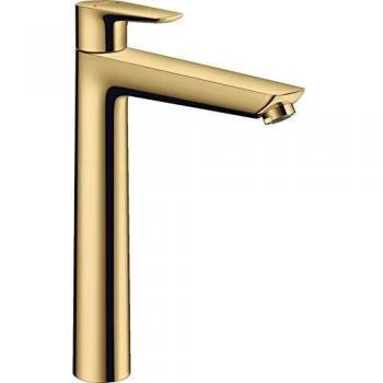 Grifo monomando de lavabo Hansgrohe Talis E con desagüe automático, extraíble, color oro pulido - 71716990