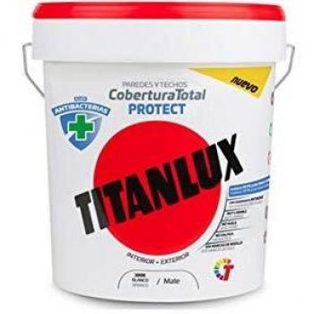Titanlux - Cobertura Total Protect ANTIBACERIANA 12,5 L Blanco Mate Paredes y Techos