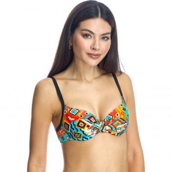Top de bikini con aro básico multicolor para mujer, talla 90C