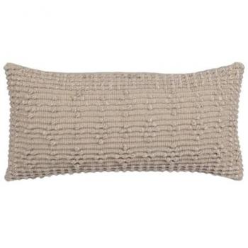 Cojín de Algodón Beige 30 x 60 cm