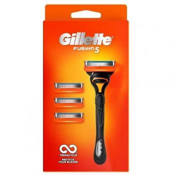 Maquinilla de afeitar Gillette Fusion5 con 3 recambios y cuchillas de 5 hojas
