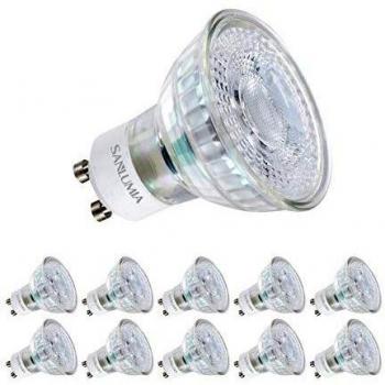 Sanlumia Bombillas LED GU10, 5W = 50W Halógena, 400Lm, Blanco Frío