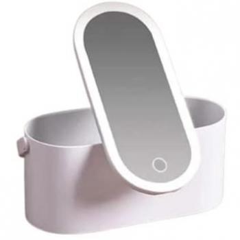 Max Star Caja de Cosméticos para Maquillaje con Espejo y Luz LED, Organizador Portátil Ideal para Viajes, Perfecto para Llevar a Cualquier Lugar, Bolsa de Cosméticos y Organizador de Joyas para Reg