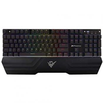 Phoenix Technologies - MK1 - Teclado Mecánico RGB para Gaming Configurable con Cable QWERTY Español, Perfiles de Juego, Negro
