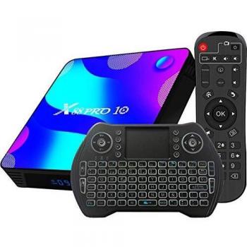 Android TV Box 11, Smart TV Box 4GB RAM 32GB ROM Android 11.0 Compatible con 4K 3D H.265, RK3318 Dual-WiFi 2.4g / 5g Smart TV Box con Mini Teclado HDMI USB 3.0