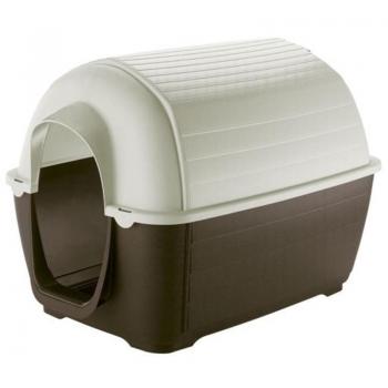 Caseta de Plástico Kenny para Perros S - Ferplast, dimensiones 50x78x50 cm, material plástico resistente, diseño fácil de limpiar, ventilación adecuada, protección contra el clima