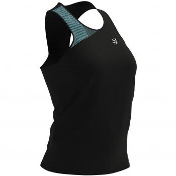 Camiseta técnica tirantes Compressport Performance Singlet mujer negra (S)