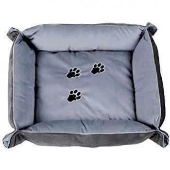 PAWISE Cama Rectangular Delux Azul/Gris 540 g