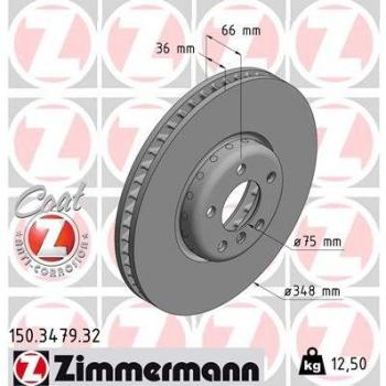 Disco de freno ZIMMERMANN 150.3479.32