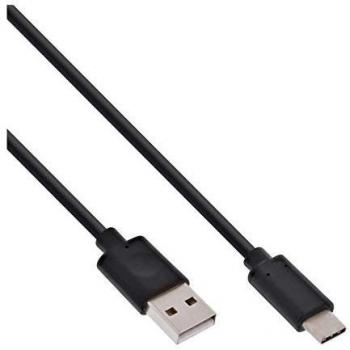 Cable USB 2.0 de 0,3 m con conector USB A a USB C - Negro