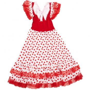Vestido Flamenco Rojo Talla 12 de Poliéster