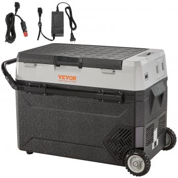 Nevera Frigorífico Congelador Compresor Portátil VEVOR 38L/53L, Caja de Hielo para Camping y Aire Libre, Nevera Eléctrica para Coche 12/24V CC y