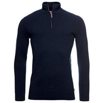 Superdry Henley - Jersey para hombre Azul Azul marino clásico L