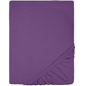 CelinaTex Lucina Sábanas Ajustables algodón 90x200-100x200 cm Morado