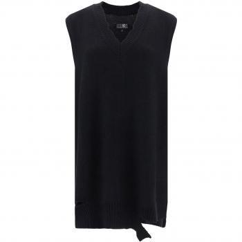 MM6 Maison Margiela Black Knitted Dress for Women, Size XS
