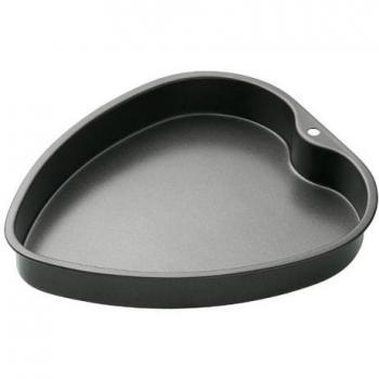 Kitchen Craft Molde para Bizcocho de Corazón, Acero, Negro, 25.7x29.6x4 cm