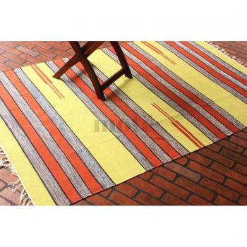 Mote 120 x 180 cm/4 'x6' hecho a mano multicolor de rayas alfombra de área, estilo: 2278