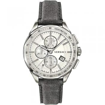 Versace Men's Quartz Wristwatch VEBJ00118 with Gray Iron Strap and Silver Gray Dial