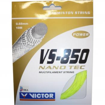 VICTOR Cordaje para bádminton VS-850 Nanotec white Set, blanco, 10 m