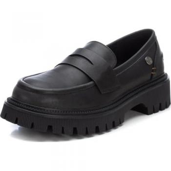 Mocasines de mujer Refresh 172369 con suela de goma, plantilla extraíble, color negro, talla 37