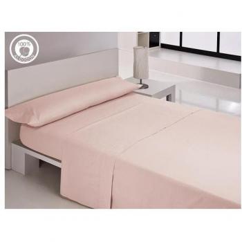 Encimera de algodón 100% lisa en tono rosa suave para un hogar acogedor