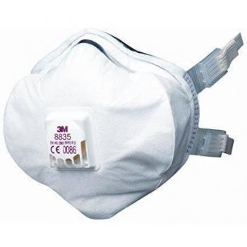3M 8835 Mascarilla autofiltrante para partículas moldeada FFP3 R D con válvula