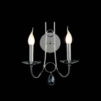 Aplique Danya 2 luces E14 cromo pulido y cristal