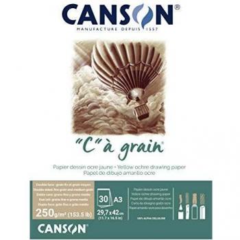 Bloc de Dibujo Canson Color Granulado Ocre Jaspeado A3 250g
