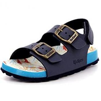 Sandalias de Piel Infantiles KICKERS Sunyva 929562-30 Navy Surf 30 EU Azul Marino