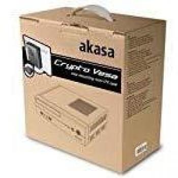 Caja Mini ITX Akasa Crypto VESA con Adaptador AC de 80W, Color Negro