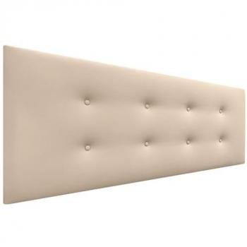 Cabecero Tapizado de Polipiel Beige Aqualine Pro con 2 Hileras de Botones (145x50cm, para Camas 120/135/140)