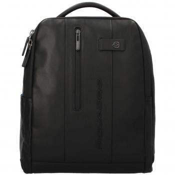 Piquadro Urban Backpack Leather with Laptop Compartment, Black, Size: ONE SIZE